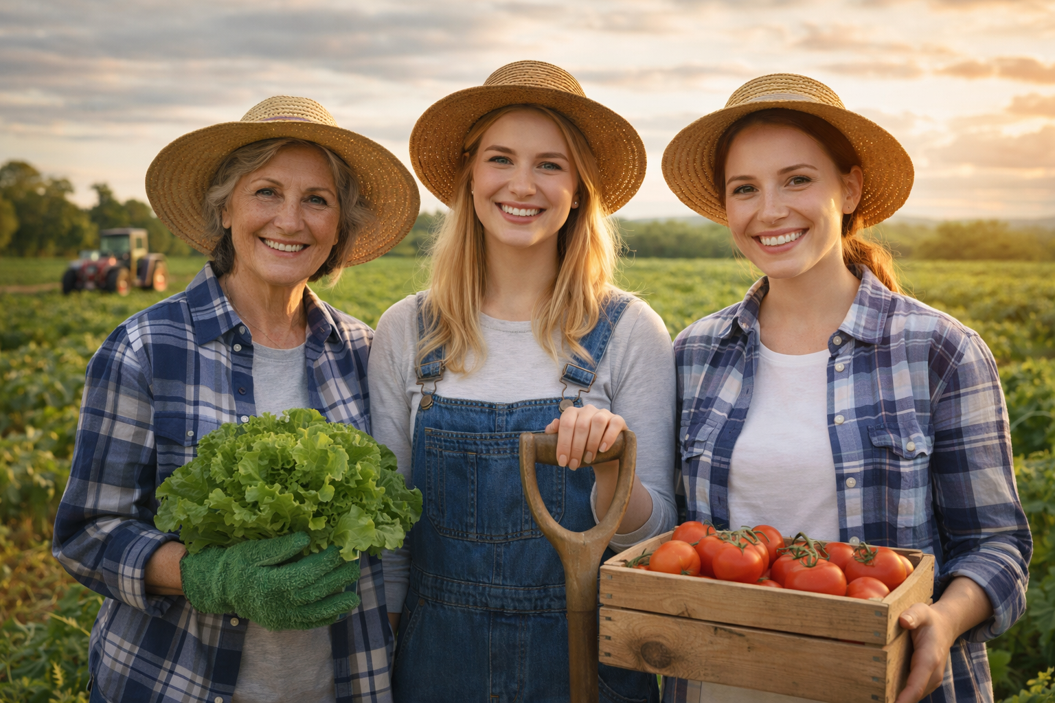 Γυναίκες στη συγκομιδή στον ήλιο